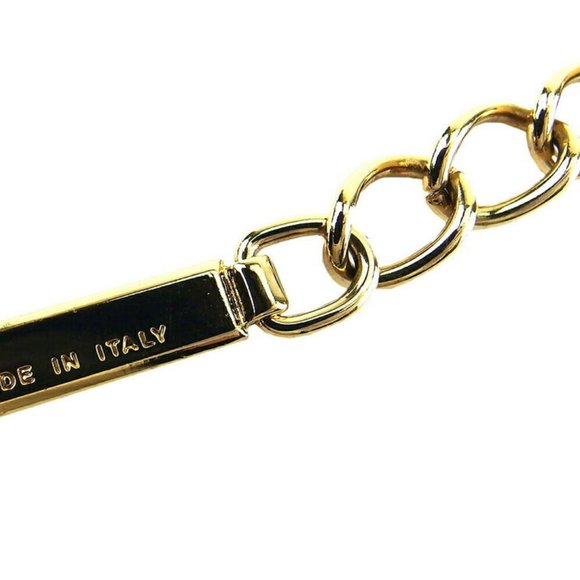 DOLCE & GABBANA Belt Python Beige Python Leather ~ Gold Bracket AUTH USED L3549 - Picture 2 of 8